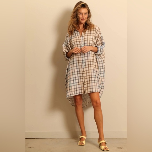 r13 oversized shirt dress R13 Oversized Shirt Dress